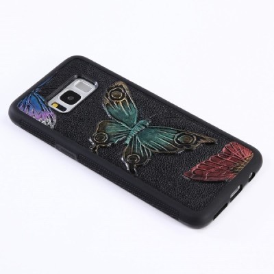 Samsung Galaxy S8 (G950) spalvotas kieto silikono TPU dėklas (nugarėlė) - Drugeliai / Priedai.lt