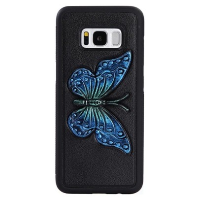 Samsung Galaxy S8 (G950) spalvotas kieto silikono TPU dėklas (nugarėlė) - Drugelis / Priedai.lt