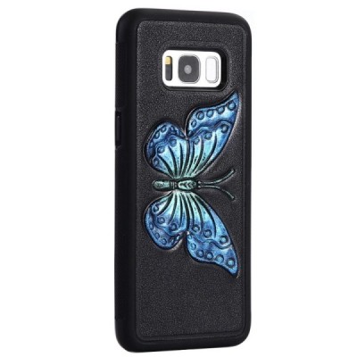 Samsung Galaxy S8 (G950) spalvotas kieto silikono TPU dėklas (nugarėlė) - Drugelis / Priedai.lt