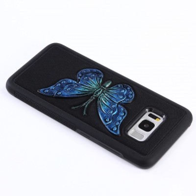 Samsung Galaxy S8 (G950) spalvotas kieto silikono TPU dėklas (nugarėlė) - Drugelis / Priedai.lt