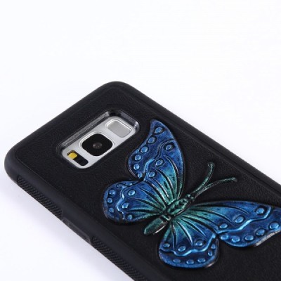 Samsung Galaxy S8 (G950) spalvotas kieto silikono TPU dėklas (nugarėlė) - Drugelis / Priedai.lt