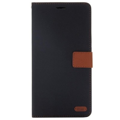 Roar Diary atverčiamas Asus Zenfone 2 Laser 5.5 (ZE550KL) juodas odinis dėklas / Priedai.lt