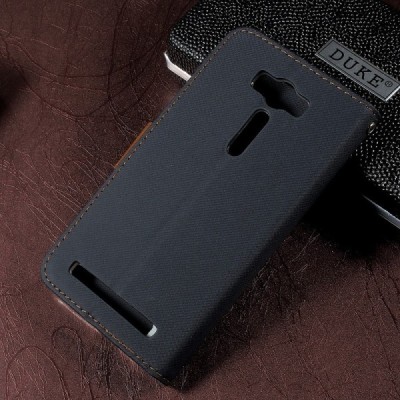 Roar Diary atverčiamas Asus Zenfone 2 Laser 5.5 (ZE550KL) juodas odinis dėklas / Priedai.lt