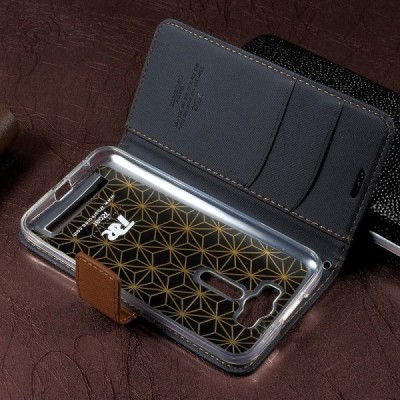 Roar Diary atverčiamas Asus Zenfone 2 Laser 5.5 (ZE550KL) juodas odinis dėklas / Priedai.lt