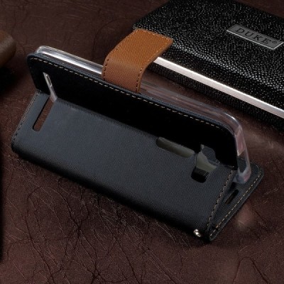 Roar Diary atverčiamas Asus Zenfone 2 Laser 5.5 (ZE550KL) juodas odinis dėklas / Priedai.lt