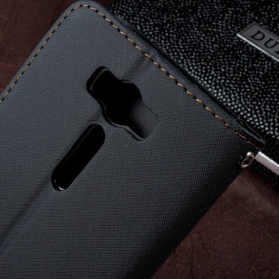 Roar Diary atverčiamas Asus Zenfone 2 Laser 5.5 (ZE550KL) juodas odinis dėklas / Priedai.lt