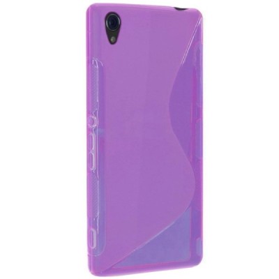 Sony Xperia Z3 „S-Line“ kieto silikono skaidrus TPU violetinis dėklas - nugarėlė / Priedai.lt