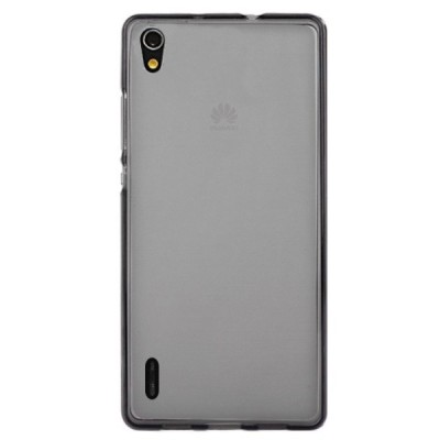Huawei Ascend P7 matētas, pelēks cieta silikona futrālis / Vacins.lv