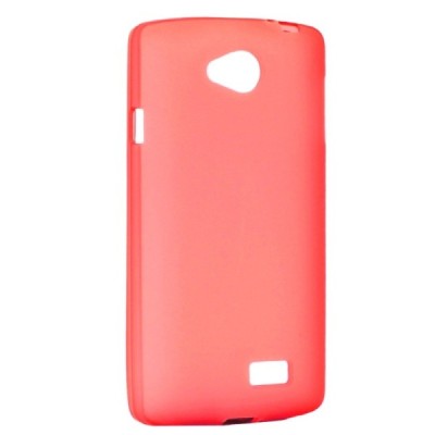 LG F60 (D390) matētas, sarkans cieta silikona futrālis / Vacins.lv