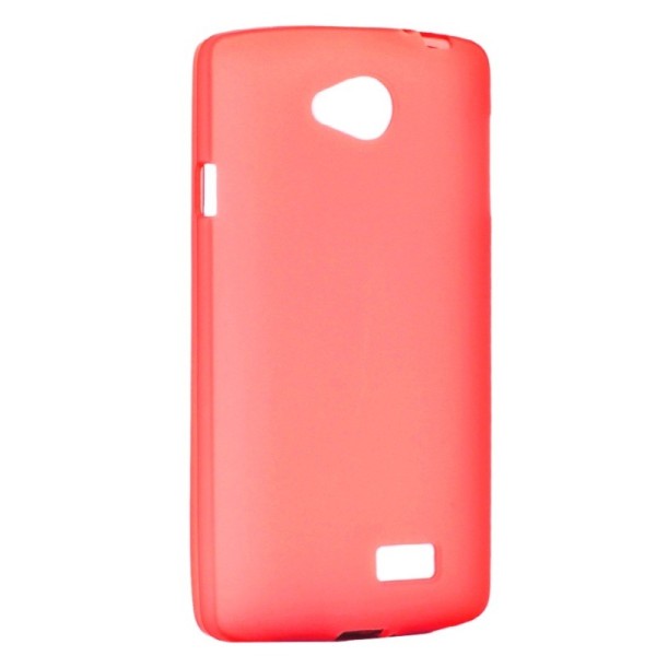 Kieto silikono matinis dėklas - raudonas (F60)