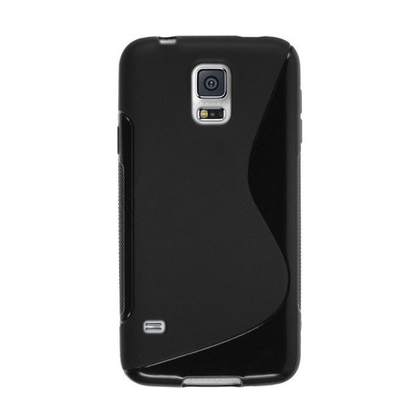 „S-Line“ cieta silikona (TPU) apvalks - melns (Galaxy S5 mini)