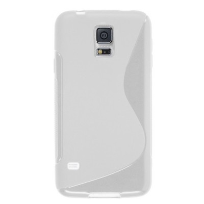 Samsung Galaxy S5 mini G800 S-Line kieto silikono (TPU) dėklas baltas - nugarėlė / Priedai.lt