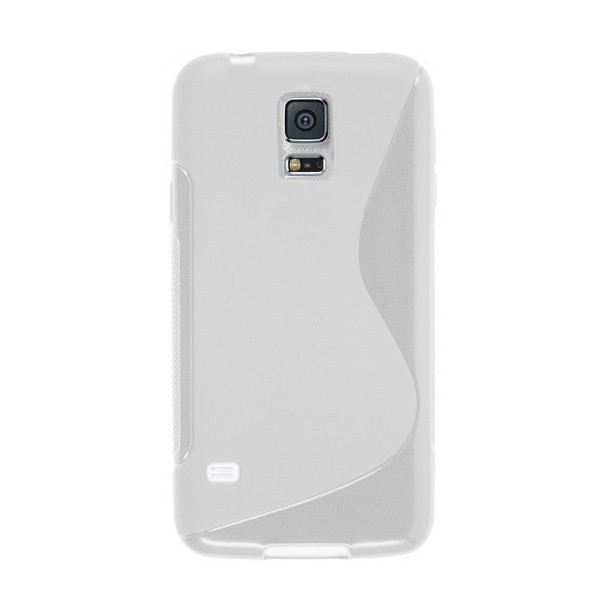 „S-Line“ cieta silikona (TPU) apvalks - balts (Galaxy S5 mini)