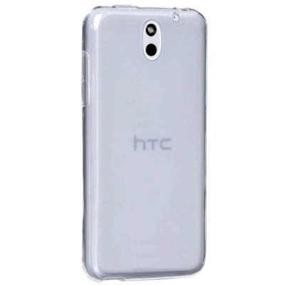 HTC Desire 610 skaidrus (permatomas) silikoninis TPU ploniausias pasaulyje pilkas dėklas / Priedai.lt