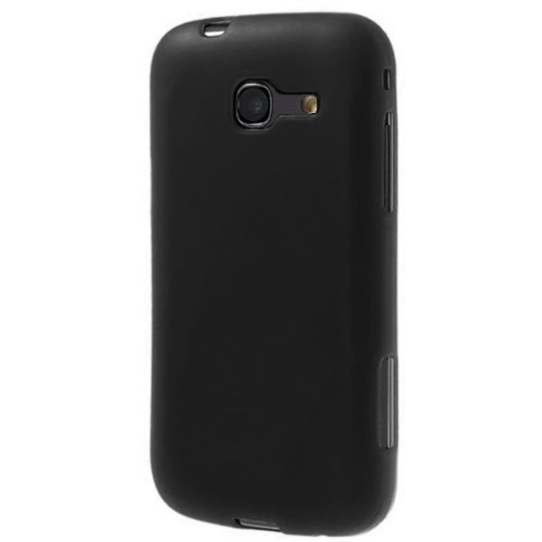 Cieta silikona apvalks - melns, matēts (Galaxy Trend Lite)