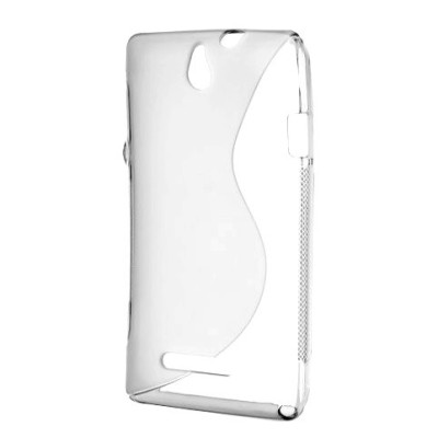 Sony Xperia E „S-Line“ cieta silikona (TPU) balts apvalks / vacins.lv