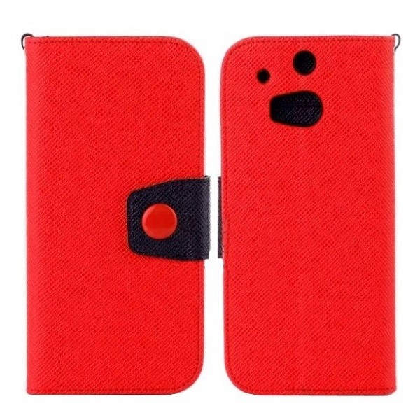 „Color“ atverčiamas dėklas - raudonas (One M8 / One M8s)