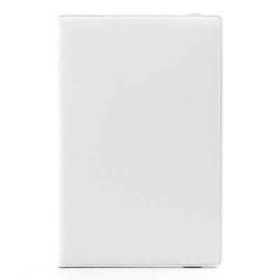 Sony Xperia Tablet Z atverčiamas baltas odinis dėklas (dėkliukas), sukiojamas 360° / Priedai.lt