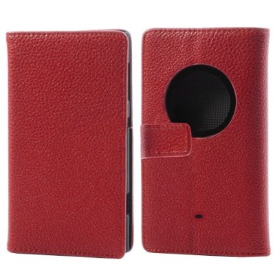 „Litchi“ raudonas odinis Nokia Lumia 1020 dėklas (dėkliukas) / Priedai.lt