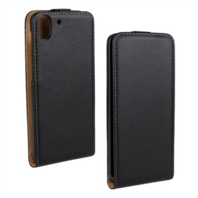 HTC Desire EYE vertikāli melns atvēramais futrālis / Vacins.lv