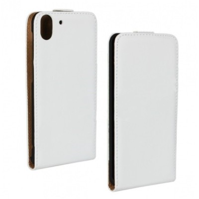 HTC Desire EYE vertikāli balts atvēramais futrālis / Vacins.lv