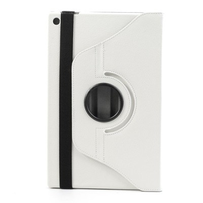 Sony Xperia Tablet Z atverčiamas baltas odinis dėklas (dėkliukas), sukiojamas 360° / Priedai.lt