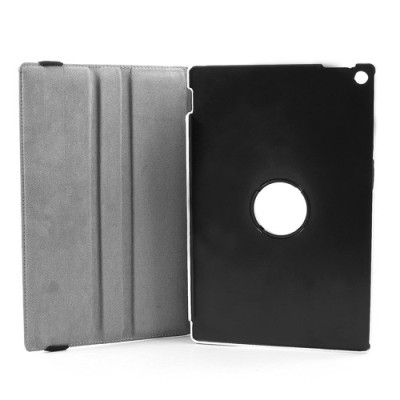 Sony Xperia Tablet Z atverčiamas baltas odinis dėklas (dėkliukas), sukiojamas 360° / Priedai.lt