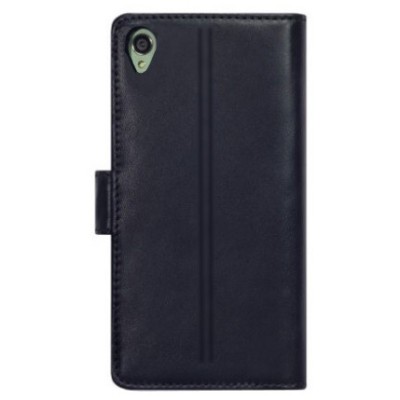 Sony Xperia Z3 atverčiamas juodas odinis dėklas, knygutė - piniginė / Priedai.lt