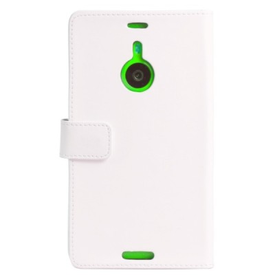Nokia Lumia 1520 atvēramais ādas balts maciņš, grāmata (maks) / Vacins.lv