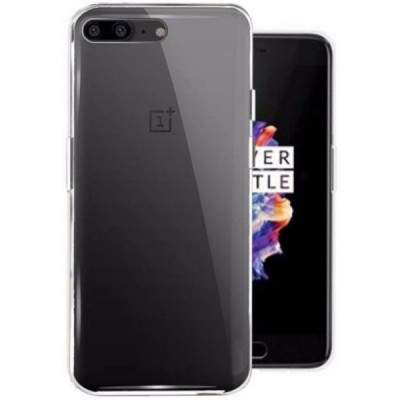 OnePlus 5 (Five) skaidrus (permatomas) kieto silikono bespalvis dėklas / Priedai.lt