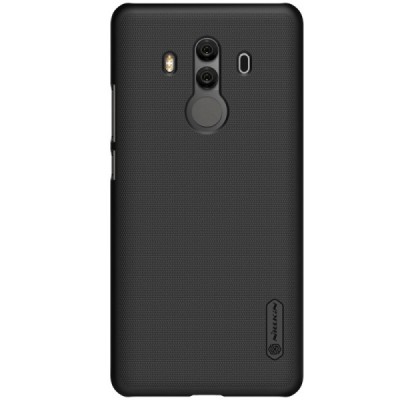 Huawei Mate 10 Pro Nillkin Frosted Shield juodas plastikinis dėklas + apsauginė ekrano plėvelė / Priedai.lt