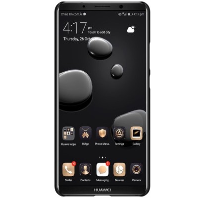 Huawei Mate 10 Pro Nillkin Frosted Shield juodas plastikinis dėklas + apsauginė ekrano plėvelė / Priedai.lt