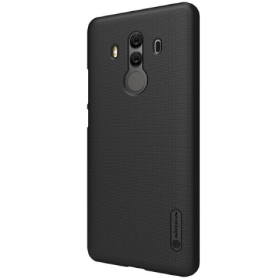 Huawei Mate 10 Pro Nillkin Frosted Shield juodas plastikinis dėklas + apsauginė ekrano plėvelė / Priedai.lt
