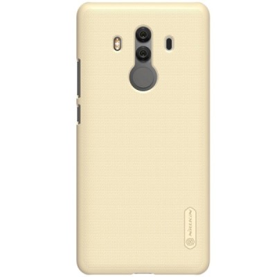 Huawei Mate 10 Pro Nillkin Frosted Shield auksinis plastikinis dėklas + apsauginė ekrano plėvelė / Priedai.lt