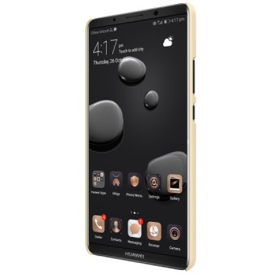 Huawei Mate 10 Pro Nillkin Frosted Shield auksinis plastikinis dėklas + apsauginė ekrano plėvelė / Priedai.lt