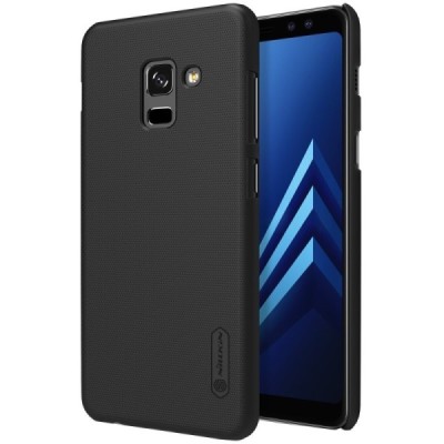 Samsung Galaxy A8 2018 (A530F) Nillkin Frosted Shield melns plastmasas apvalks / vacins.lv
