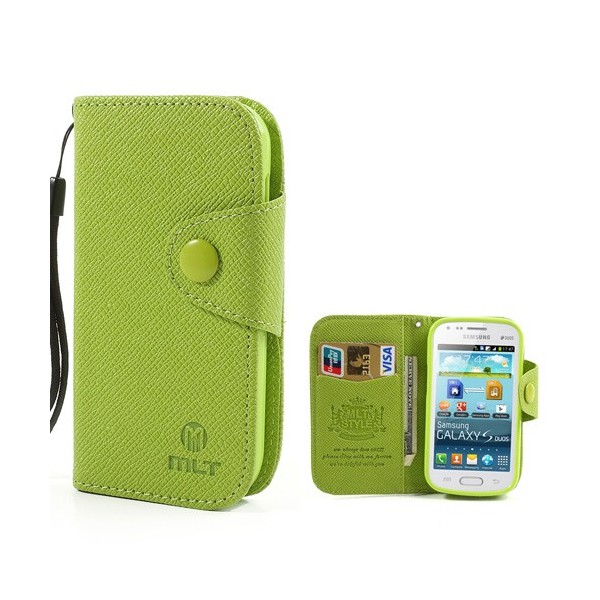 „MLT“ atvēramais futrālis - zaļš (Galaxy S Duos / Trend)