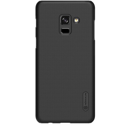 Samsung Galaxy A8 2018 (A530F) Nillkin Frosted Shield melns plastmasas apvalks / vacins.lv