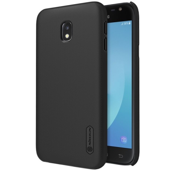 „Nillkin“ Frosted Shield dėklas - juodas + apsauginė ekrano plėvelė (Galaxy J3 2017)