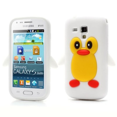 Samsung Galaxy S Duos S7562 (Samsung Galaxy S Trend S7560) rotaļīgs silikona apvalks pingvīns / Vacins.lv