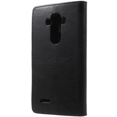 Mercury Blue Moon LG G4 (H815) atvērams melns ādas maciņš - maks / Vacins.lv