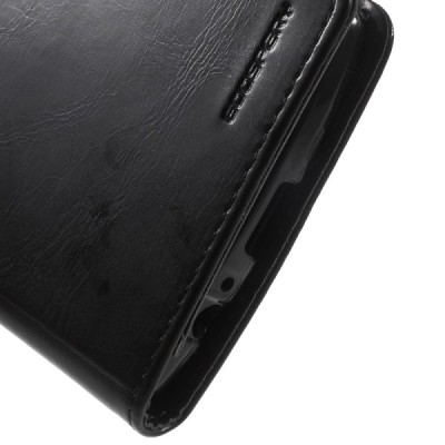 Mercury Blue Moon LG G4 (H815) atvērams melns ādas maciņš - maks / Vacins.lv