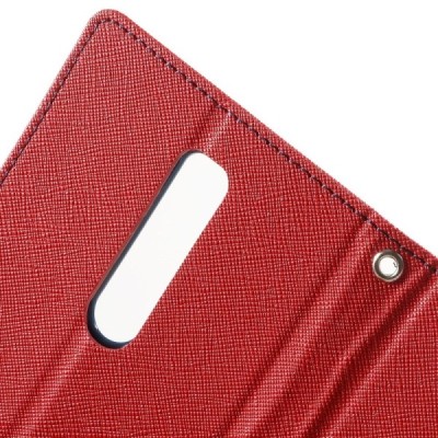 „Mercury“ Fancy Asus Zenfone 2 5.5 (ZE550ML, ZE551ML) sarkans ādas maciņš / Vacins.lv