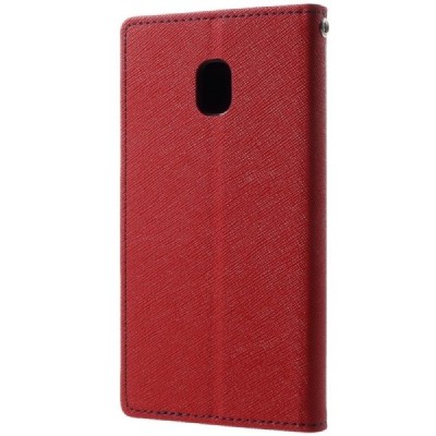 „Mercury“ Fancy Samsung Galaxy J3 2017 (J330) raudonas odinis dėklas / Priedai.lt
