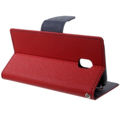 „Mercury“ Fancy Samsung Galaxy J3 2017 (J330) raudonas odinis dėklas / Priedai.lt