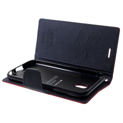 „Mercury“ Fancy Samsung Galaxy J3 2017 (J330) raudonas odinis dėklas / Priedai.lt