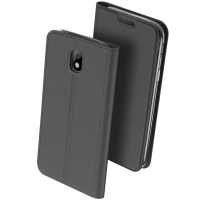 „Dux Ducis“ Skin serijos Samsung Galaxy J3 2017 (J330) juodas odinis atverčiamas dėklas / Priedai.lt