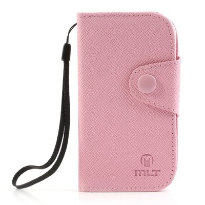 Samsung Galaxy S Duos S7562 MLT atverčiamas rožinis odinis dėklas (dėkliukas) (Samsung Galaxy S Trend S7560 dėklas) / Priedai.lt