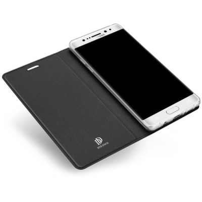 „Dux Ducis“ Skin serijos Samsung Galaxy S7 Edge (G935) juodas odinis atverčiamas dėklas / Priedai.lt