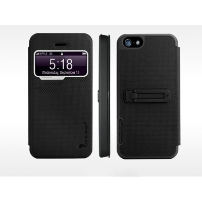 Juodas „HelloDeere“ Delight pastatomas, atverčiamas (knygutės tipo) Apple iPhone SE (5, 5s) dėklas (dėkliukas) / Priedai.lt